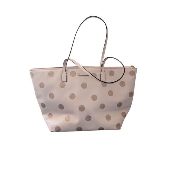 Kate Spade Hani Haven Lane Womens Pink Glitter Dot Saffiano Leather Tote Bag - Picture 6 of 13